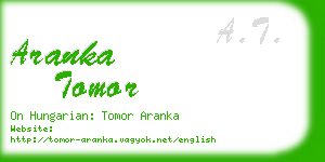 aranka tomor business card